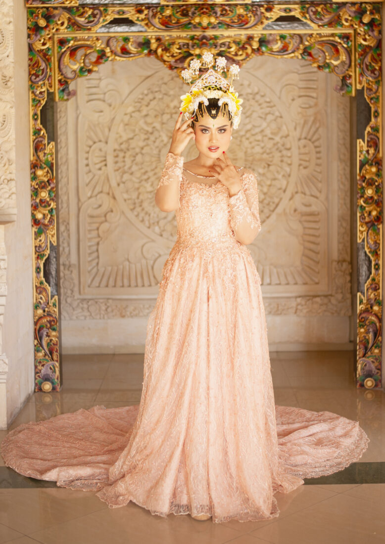 Gaun Bali Tresna Peach
