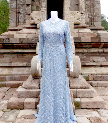 Gaun Mermaid Biru Syar'i