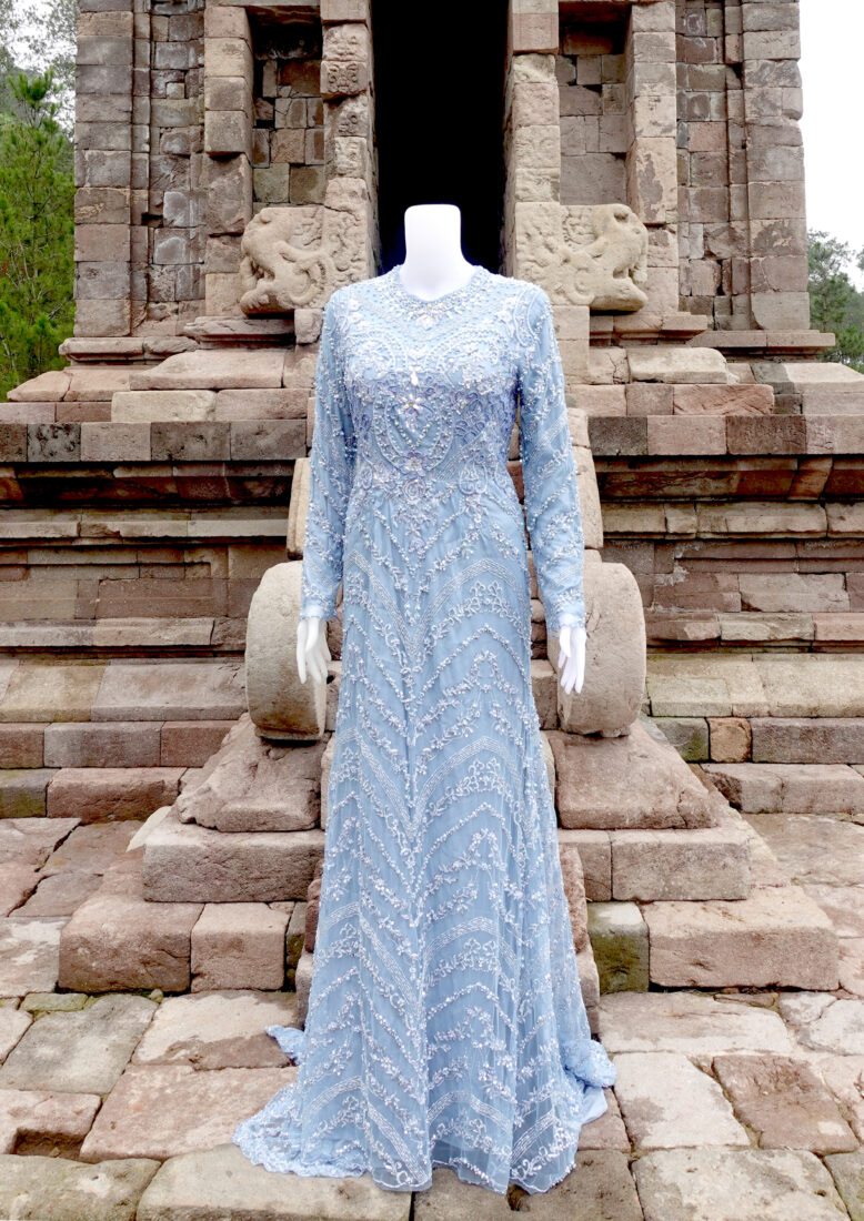 Gaun Mermaid Biru Syar'i