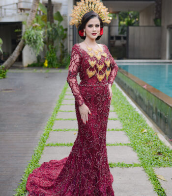 Gaun Mermaid Maroon Yuna