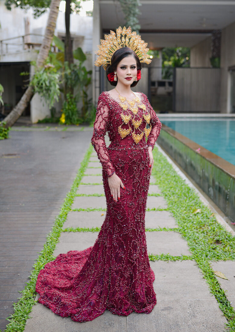 Gaun Mermaid Maroon Yuna