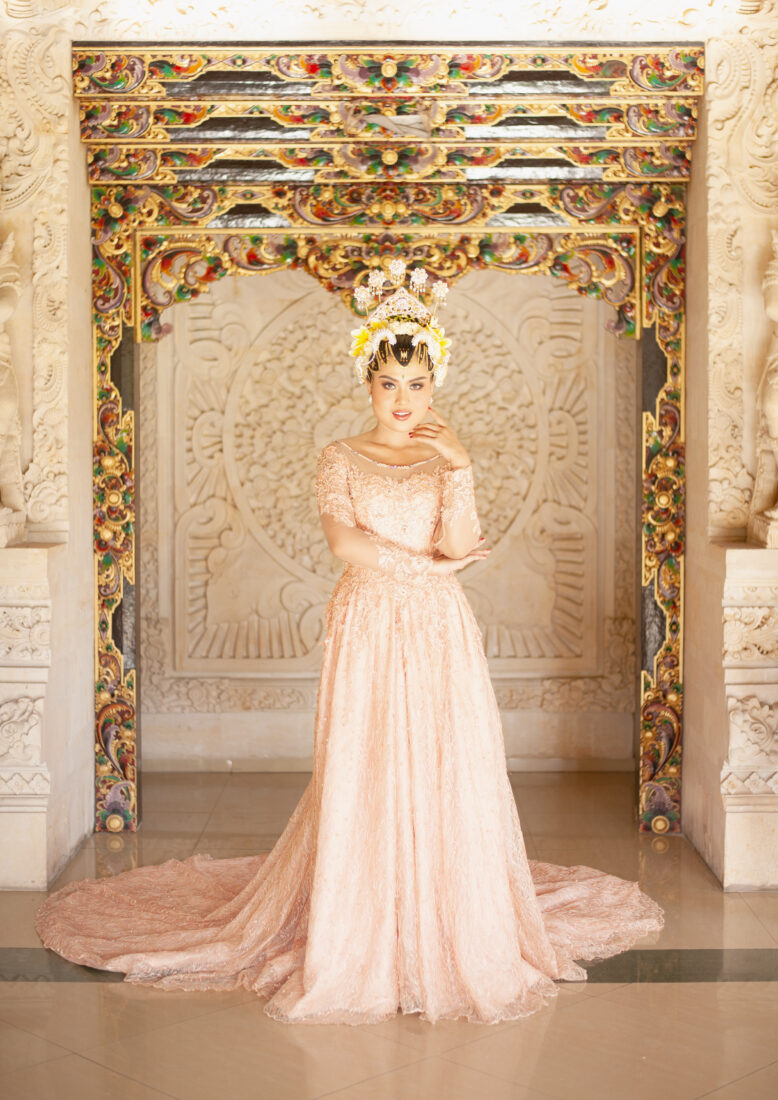 Gaun Bali Tresna Peach
