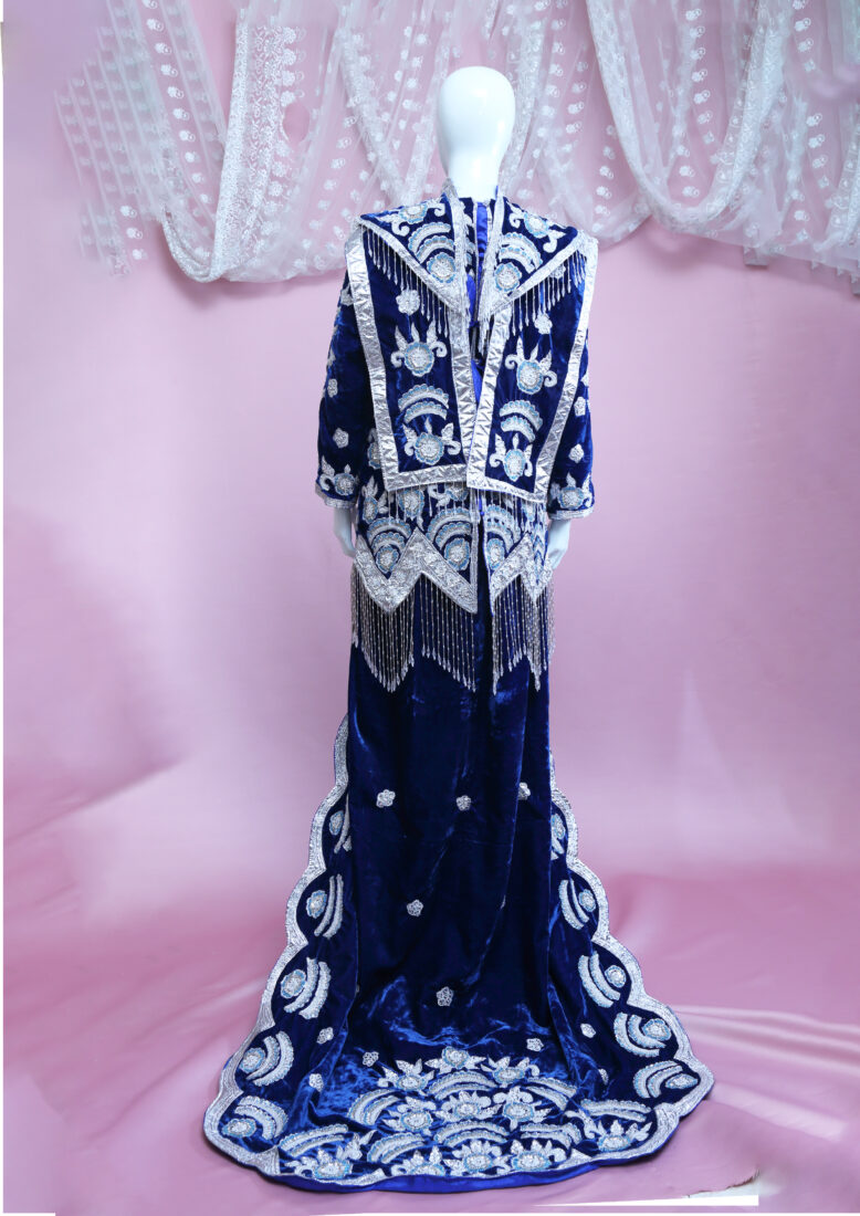 Baju Kurung Padang Navy Silver