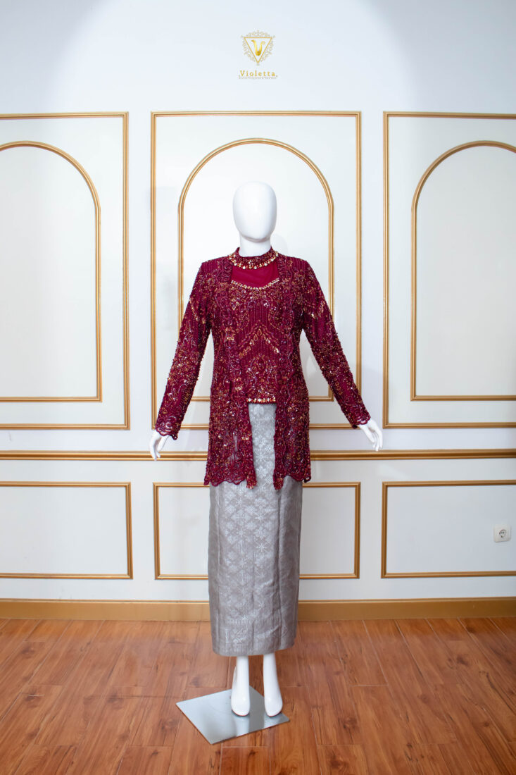 Kebaya Lamaran Merah 003