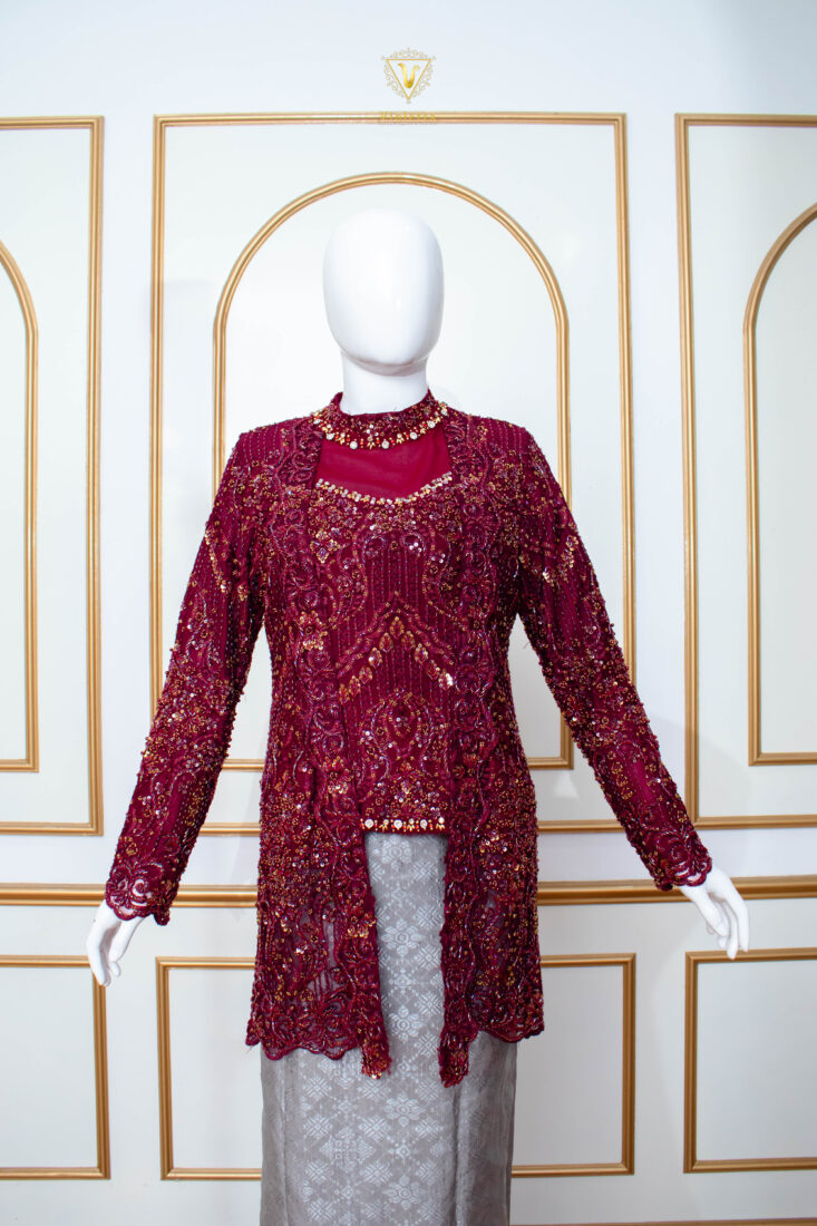 Kebaya Lamaran Merah 003